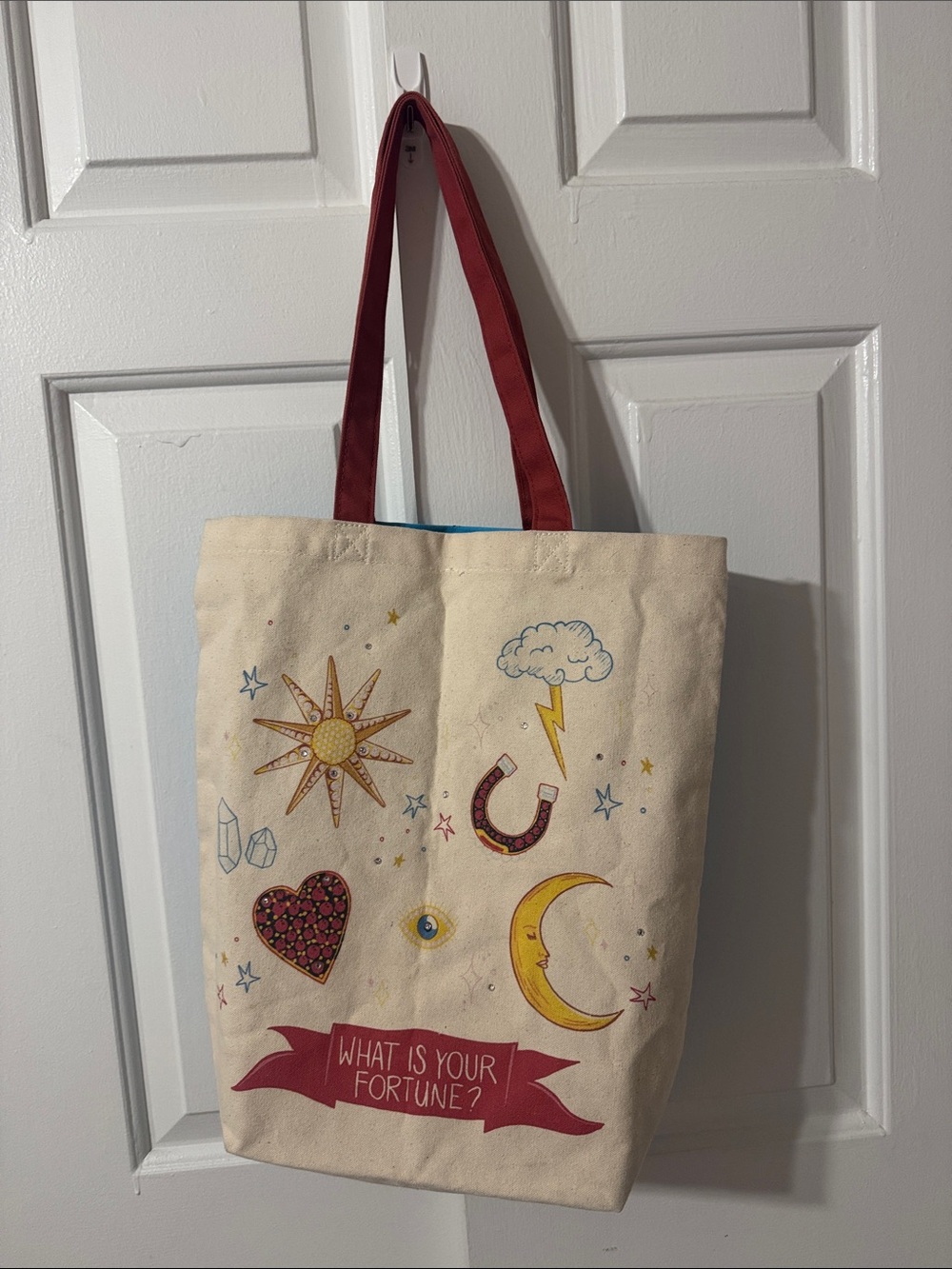 SWAROVSKI CANVAS TOTE BAG Rhinestone CUTE SS19 Fortunes 15x14 Limited
